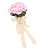 Artificial Wedding Bouquet Fade Proof Minimalist Realistic Silk Roses Bridal Bouquet for Prop Decoration Roseate