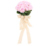 Artificial Wedding Bouquet Fade Proof Minimalist Realistic Silk Roses Bridal Bouquet for Prop Decoration Roseate