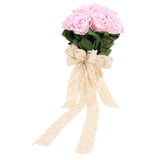 Artificial Wedding Bouquet Fade Proof Minimalist Realistic Silk Roses Bridal Bouquet for Prop Decoration Roseate