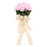 Artificial Wedding Bouquet Fade Proof Minimalist Realistic Silk Roses Bridal Bouquet for Prop Decoration Roseate