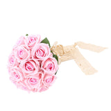 Artificial Wedding Bouquet Fade Proof Minimalist Realistic Silk Roses Bridal Bouquet for Prop Decoration Roseate