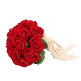 Artificial Wedding Bouquet Fade Proof Minimalist Realistic Silk Roses Bridal Bouquet for Prop Decoration Red In Australia - Darrahopens