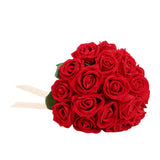 Artificial Wedding Bouquet Fade Proof Minimalist Realistic Silk Roses Bridal Bouquet for Prop Decoration Red