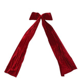 Xmas Tree Topper Bow 5.9FT Large Xmas Velvet Bow Decoration for Holiday Party Garland Front Door Porch Wedding Red
