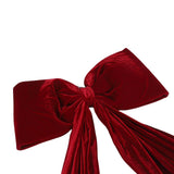 Xmas Tree Topper Bow 5.9FT Large Xmas Velvet Bow Decoration for Holiday Party Garland Front Door Porch Wedding Red