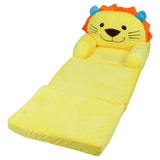 Kids Sofa Yellow Cartoon Animal Style Foldable Wide Handle Soft Breathable Toddler Chair for Reading Relaxing Sleeping In Australia - Darrahopens