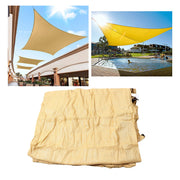 13.1x19.7ft Sun Shade Sail Canopy Beige Thickened and Denser Polyethylene Rectangle Canopy Sand for Car Garden