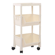 Darrahopens Tools > Tools Storage > Utility Trolleys Compact Rolling Storage Organizer Large Capacity Mobile Utility Cart Movable Storage Book Shelves with Lockable Wheels 3 Tier with Cover In Australia - Darrahopens