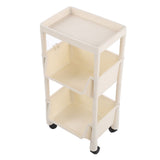Compact Rolling Storage Organizer Large Capacity Mobile Utility Cart Movable Storage Book Shelves with Lockable Wheels 3 Tier with Cover