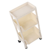Compact Rolling Storage Organizer Large Capacity Mobile Utility Cart Movable Storage Book Shelves with Lockable Wheels 3 Tier with Cover
