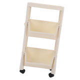 Compact Rolling Storage Organizer Large Capacity Mobile Utility Cart Movable Storage Book Shelves with Lockable Wheels 3 Tier with Cover