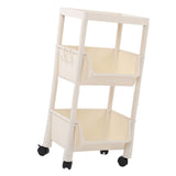 Compact Rolling Storage Organizer Large Capacity Mobile Utility Cart Movable Storage Book Shelves with Lockable Wheels 3 Tier with Cover