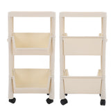 Compact Rolling Storage Organizer Large Capacity Mobile Utility Cart Movable Storage Book Shelves with Lockable Wheels 3 Tier with Cover