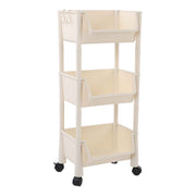 Darrahopens Tools > Tools Storage > Utility Trolleys Compact Rolling Storage Organizer Large Capacity Mobile Utility Cart Movable Storage Book Shelves with Lockable Wheels 3 Tier Without Cover In Australia - Darrahopens