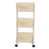 Compact Rolling Storage Organizer Large Capacity Mobile Utility Cart Movable Storage Book Shelves with Lockable Wheels 3 Tier Without Cover In Australia - Darrahopens