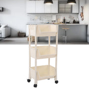Darrahopens Tools > Tools Storage > Utility Trolleys Compact Rolling Storage Organizer Large Capacity Mobile Utility Cart Movable Storage Book Shelves with Lockable Wheels 3 Tier Without Cover In Australia - Darrahopens