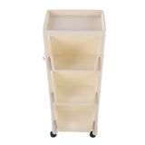 Compact Rolling Storage Organizer Large Capacity Mobile Utility Cart Movable Storage Book Shelves with Lockable Wheels 4 Tier with Cover