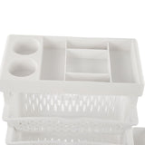 Movable Bookshelf 6 Tier Large Capacity Thickened Multifunctional Rolling Book Rack for Deskside Living Room White