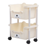 Storage Cart with Caster Wheels High Capacity Rolling Trolley Cart for Bathroom Kitchen Classroom Narrow Places 2 Layers In Australia - Darrahopens