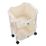 Storage Cart with Caster Wheels High Capacity Rolling Trolley Cart for Bathroom Kitchen Classroom Narrow Places 2 Layers In Australia - Darrahopens