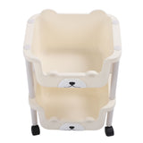 Storage Cart with Caster Wheels High Capacity Rolling Trolley Cart for Bathroom Kitchen Classroom Narrow Places 2 Layers