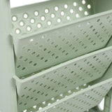 Removable Book Storage Rack 5 Tier Large Capacity Multifunctional Movable Storage Organizer Shelf with Wheels Green