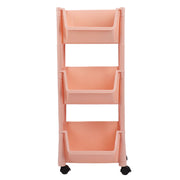 Darrahopens Tools > Tools Storage > Utility Trolleys Compact Rolling Storage Organizer Large Capacity Mobile Utility Cart Movable Storage Book Shelf with Lockable Wheels 3 Tier Without Cover In Australia - Darrahopens