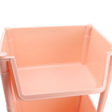 Compact Rolling Storage Organizer Large Capacity Mobile Utility Cart Movable Storage Book Shelf with Lockable Wheels 3 Tier Without Cover