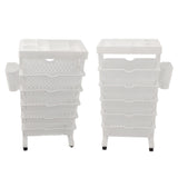 Movable Bookshelf Removable Bookcase Rotatable Multilayer Mobile Bookshelf for Bedroom Dormitory Office White