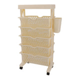 Movable Bookshelf Removable Bookcase Rotatable Multilayer Mobile Bookshelf for Bedroom Dormitory Office Khaki In Australia - Darrahopens