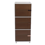 Collapsible Storage Bins Large Capacity Movable Dustproof Stackable Closet Organizer Bins with Universal Wheel Magnetic Door 3 Layer 15.75 X 13.19 X 40.94in