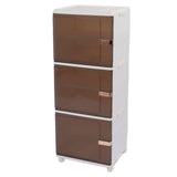 Collapsible Storage Bins Large Capacity Movable Dustproof Stackable Closet Organizer Bins with Universal Wheel Magnetic Door 3 Layer 15.75 X 13.19 X 40.94in In Australia - Darrahopens