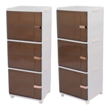 Collapsible Storage Bins Large Capacity Movable Dustproof Stackable Closet Organizer Bins with Universal Wheel Magnetic Door 3 Layer 15.75 X 13.19 X 40.94in