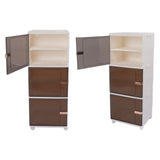 Collapsible Storage Bins Large Capacity Movable Dustproof Stackable Closet Organizer Bins with Universal Wheel Magnetic Door 3 Layer 15.75 X 13.19 X 40.94in