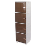 Collapsible Storage Bins Large Capacity Movable Dustproof Stackable Closet Organizer Bins with Universal Wheel Magnetic Door 4 Layer 15.75 X 13.19 X 53.54in In Australia - Darrahopens