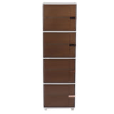 Collapsible Storage Bins Large Capacity Movable Dustproof Stackable Closet Organizer Bins with Universal Wheel Magnetic Door 4 Layer 15.75 X 13.19 X 53.54in In Australia - Darrahopens