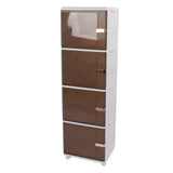 Collapsible Storage Bins Large Capacity Movable Dustproof Stackable Closet Organizer Bins with Universal Wheel Magnetic Door 4 Layer 15.75 X 13.19 X 53.54in In Australia - Darrahopens