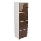 Collapsible Storage Bins Large Capacity Movable Dustproof Stackable Closet Organizer Bins with Universal Wheel Magnetic Door 4 Layer 15.75 X 13.19 X 53.54in In Australia - Darrahopens