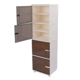 Collapsible Storage Bins Large Capacity Movable Dustproof Stackable Closet Organizer Bins with Universal Wheel Magnetic Door 4 Layer 15.75 X 13.19 X 53.54in