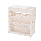 Book Rack Storage Bookshelf Small Storage Bookshelf Bookcase Large Capacity Easy Access for Living Room Bedroom Double Row 2 Layer White In Australia - Darrahopens