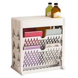 Book Rack Storage Bookshelf Small Storage Bookshelf Bookcase Large Capacity Easy Access for Living Room Bedroom Double Row 2 Layer White In Australia - Darrahopens