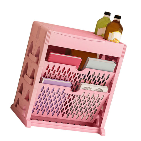 Book Rack Storage Bookshelf Small Storage Bookshelf Bookcase Large Capacity Easy Access for Living Room Bedroom Double Row 2 Layer Pink In Australia - Darrahopens