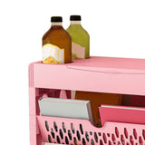 Book Rack Storage Bookshelf Small Storage Bookshelf Bookcase Large Capacity Easy Access for Living Room Bedroom Double Row 2 Layer Pink In Australia - Darrahopens