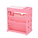 Book Rack Storage Bookshelf Small Storage Bookshelf Bookcase Large Capacity Easy Access for Living Room Bedroom Double Row 2 Layer Pink In Australia - Darrahopens