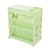 Book Rack Storage Bookshelf Small Storage Bookshelf Bookcase Large Capacity Easy Access for Living Room Bedroom Double Row 2 Layer Green In Australia - Darrahopens