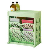Book Rack Storage Bookshelf Small Storage Bookshelf Bookcase Large Capacity Easy Access for Living Room Bedroom Double Row 2 Layer Green In Australia - Darrahopens