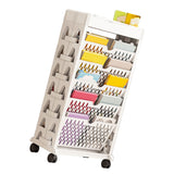 Book Rack Storage Bookshelf Small Storage Bookshelf Bookcase Large Capacity Easy Access for Living Room Bedroom Double Row 5 Layer White