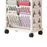 Book Rack Storage Bookshelf Small Storage Bookshelf Bookcase Large Capacity Easy Access for Living Room Bedroom Double Row 5 Layer White In Australia - Darrahopens