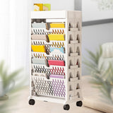 Book Rack Storage Bookshelf Small Storage Bookshelf Bookcase Large Capacity Easy Access for Living Room Bedroom Double Row 5 Layer White