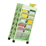 Book Rack Storage Bookshelf Small Storage Bookshelf Bookcase Large Capacity Easy Access for Living Room Bedroom Double Row 5 Layer Green In Australia - Darrahopens